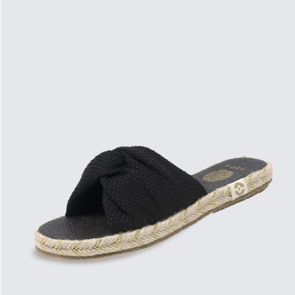 Nalho Shoes - Nalho Jaya Black Yoga Mat Espadrille Slide Sandals Women’s 8